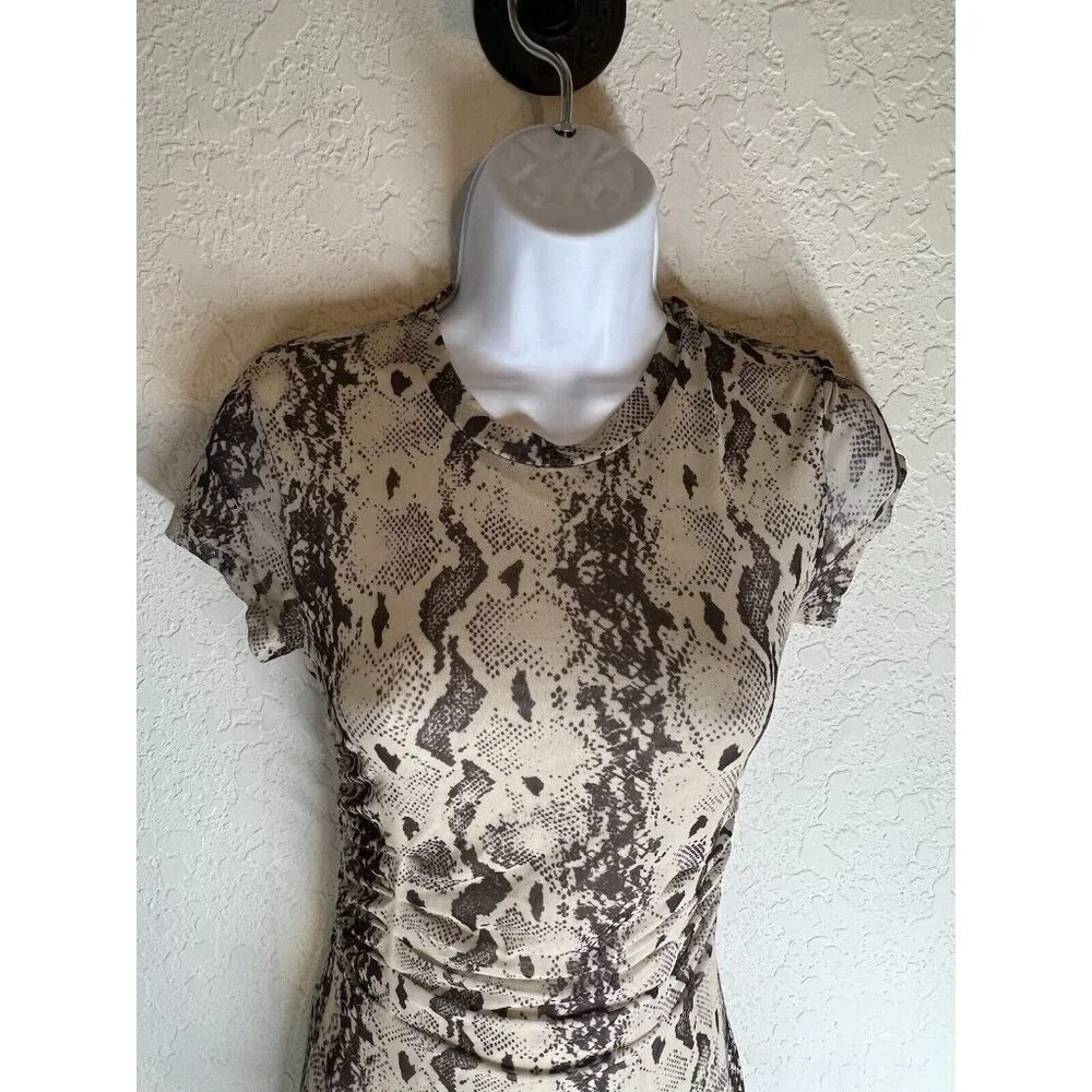 Stockholm Atelier & Other Stories Snake print sheer mesh dress sz US 2 - Picture 6 of 12